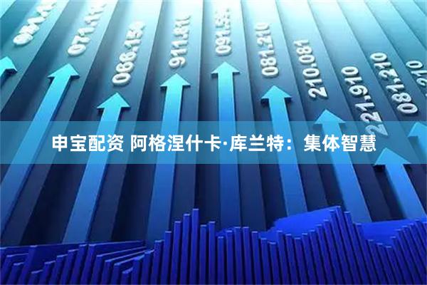 申宝配资 阿格涅什卡·库兰特：集体智慧